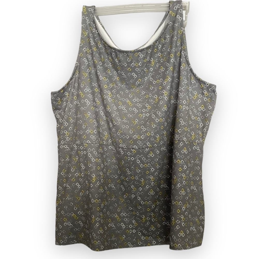 Eddie Bauer gray print tank top size 2X